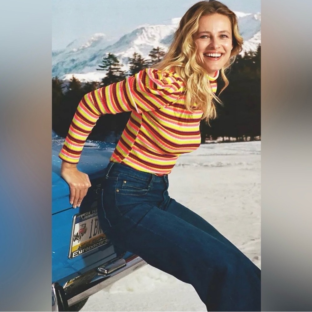 Anthropologie Multicolor Striped Long Sleeve Top